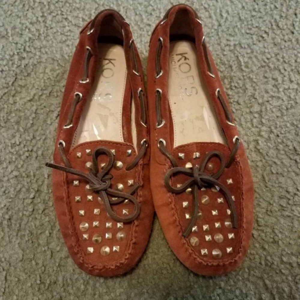 Michael Kors Leather Studded Moccasin Sz 7